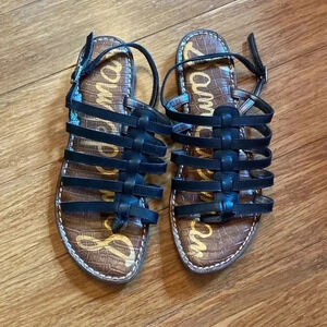 Sam Edelman Garland- gladiator black leather sandal - size 9.5 - like new